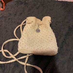 Elegant Cream Woven Women's Bag